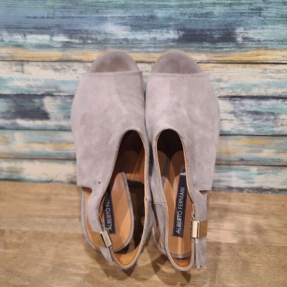 Alberto Fermani Peep Toe Block Heels - Picture 4 of 6